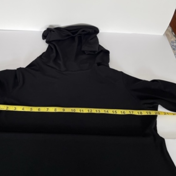 Black cowl neck top by Pretty Women size XL - Picture 6 of 7